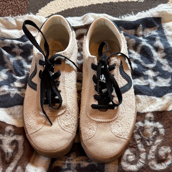 Vans Cream and Black Athletic Shoes - Picture 1 of 3